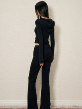 Pink & Black V-Neck Hoodie & Pants Set - CHINASQUAD