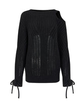 Two-Way Bowknot Irregular Sweater - CHINASQUAD