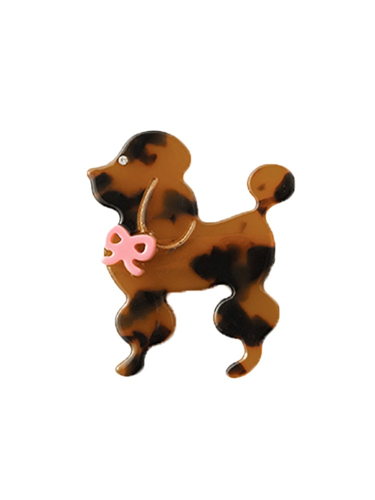 Tortoiseshell-colored Acetate Hair Clip - CHINASQUAD