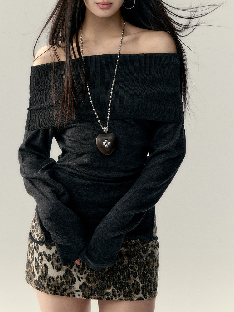 Convertible Off-Shoulder Knit Top - CHINASQUAD