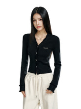 V-neck Frayed Knit Top - CHINASQUAD