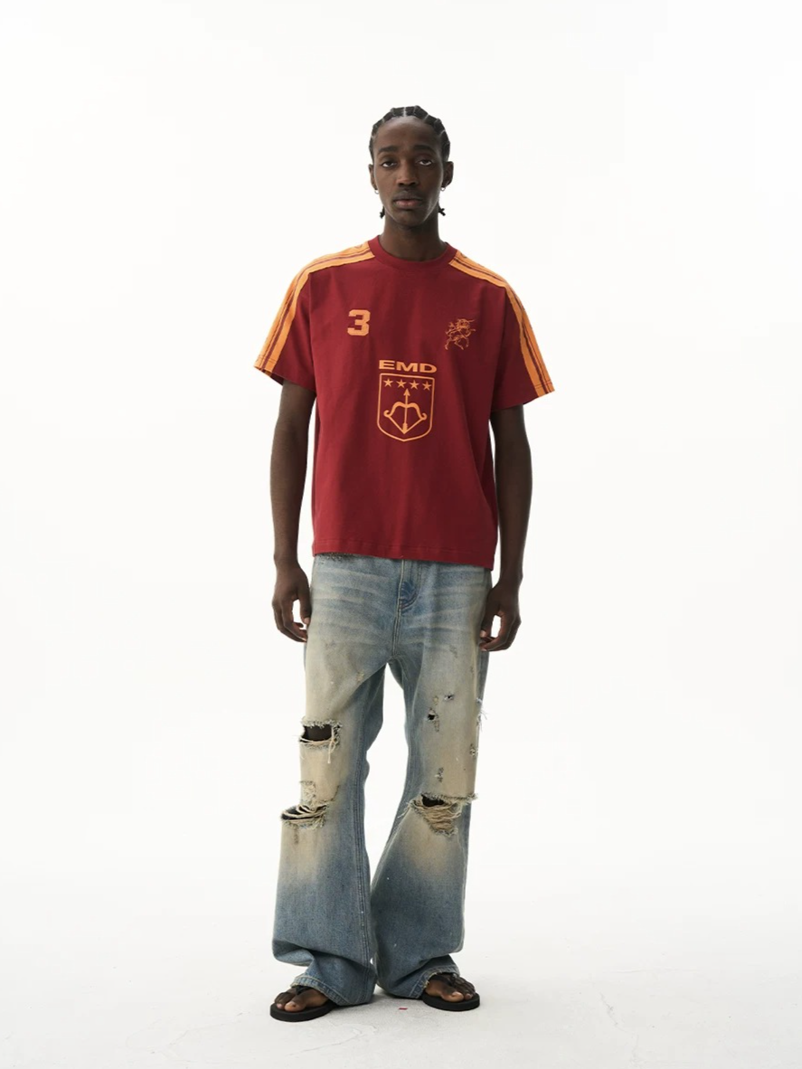 Vintage Contrast Panel Sport T-Shirt