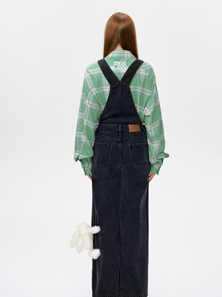 Vintage Loose Denim Overalls - CHINASQUAD