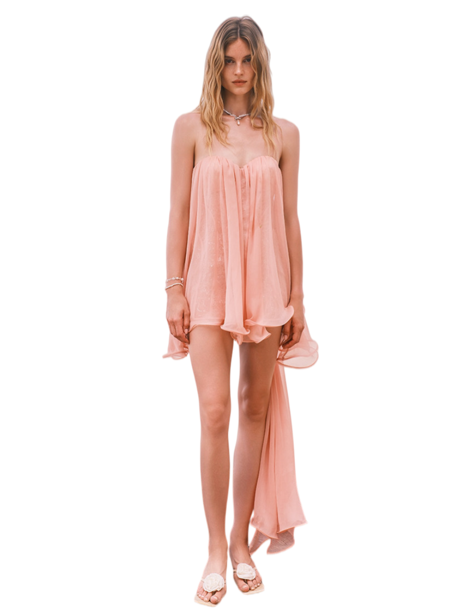 Thiri Chiffon Strapless Mini Dress