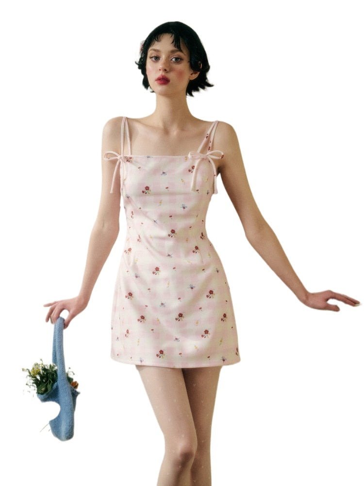 Strappy Floral Print Dress - CHINASQUAD