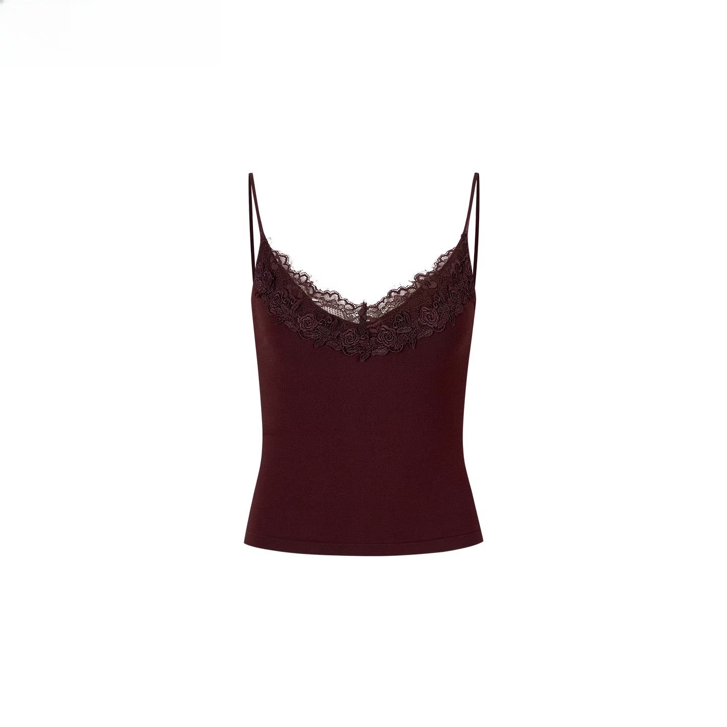 Lace-Trimmed Fitted Camisole - CHINASQUAD