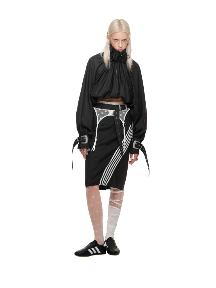 Cropped Balloon Bomber Jacket - CHINASQUAD