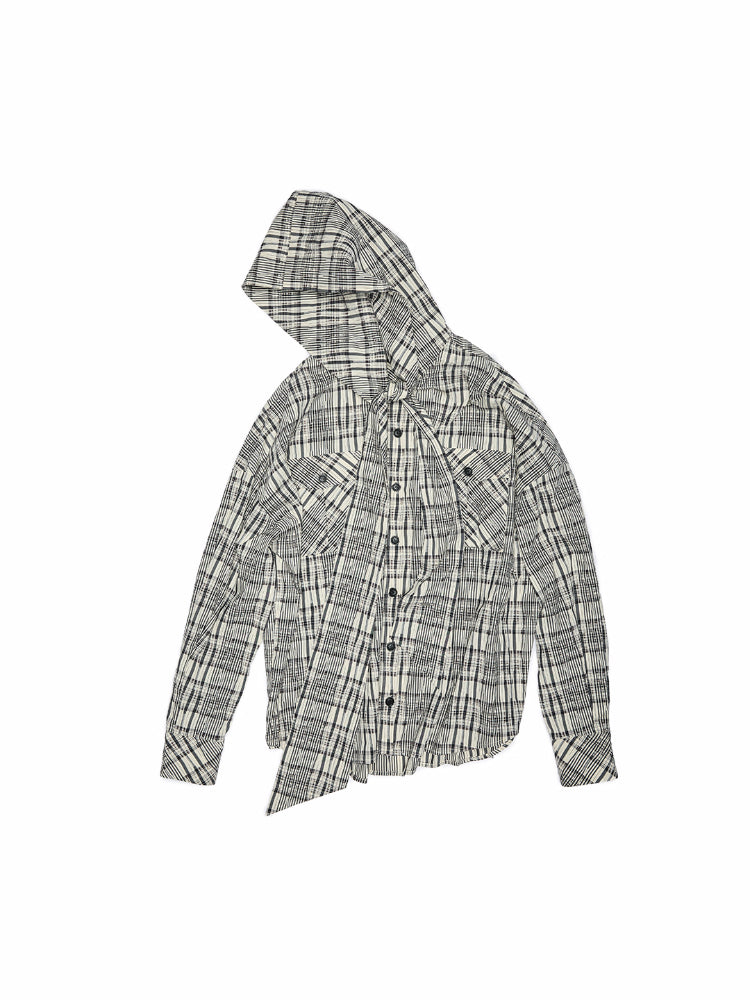 Plaid Hooded Shirt - CHINASQUAD
