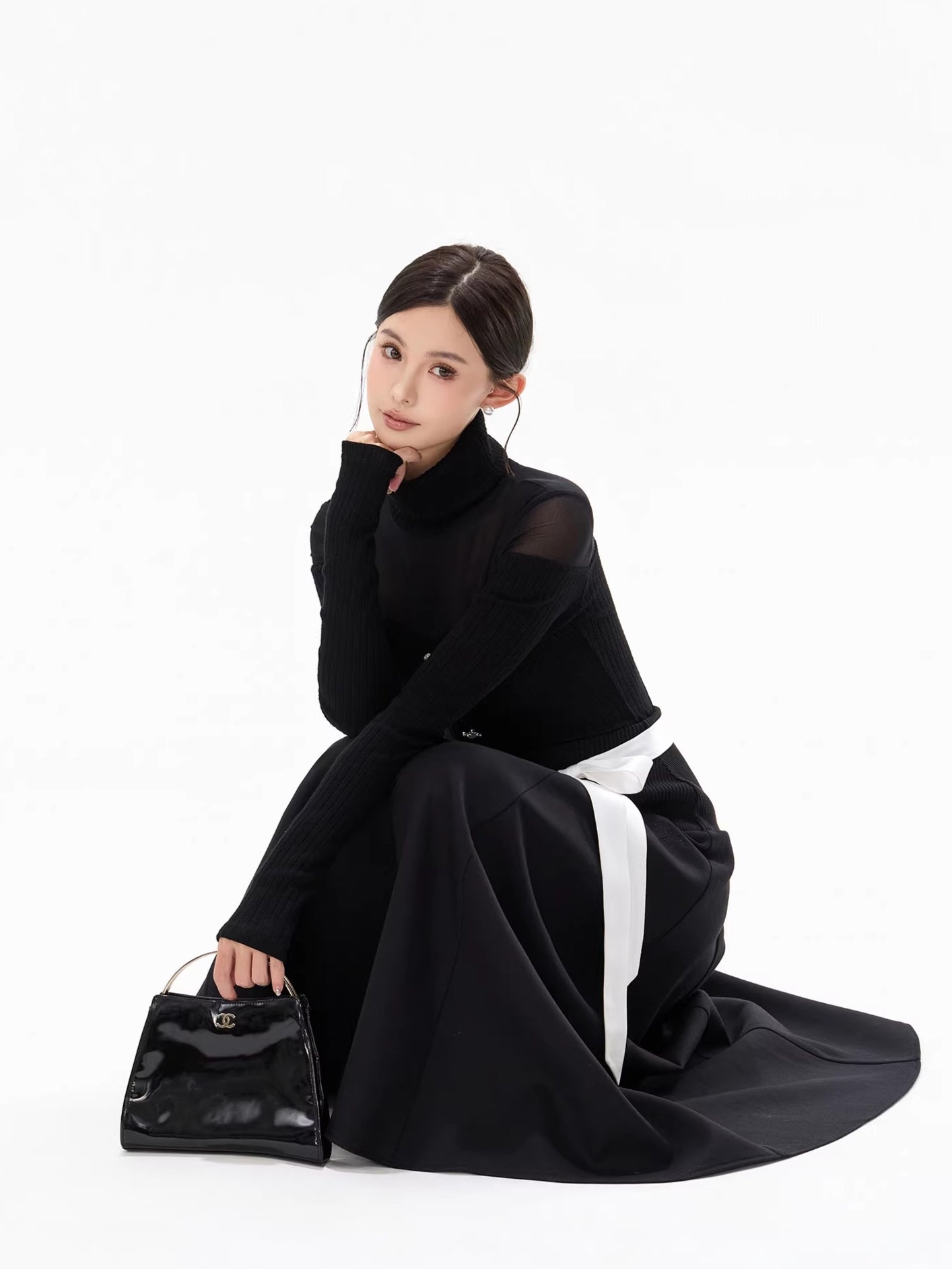 Pure Cutout Mesh Panel Knit Base Layer