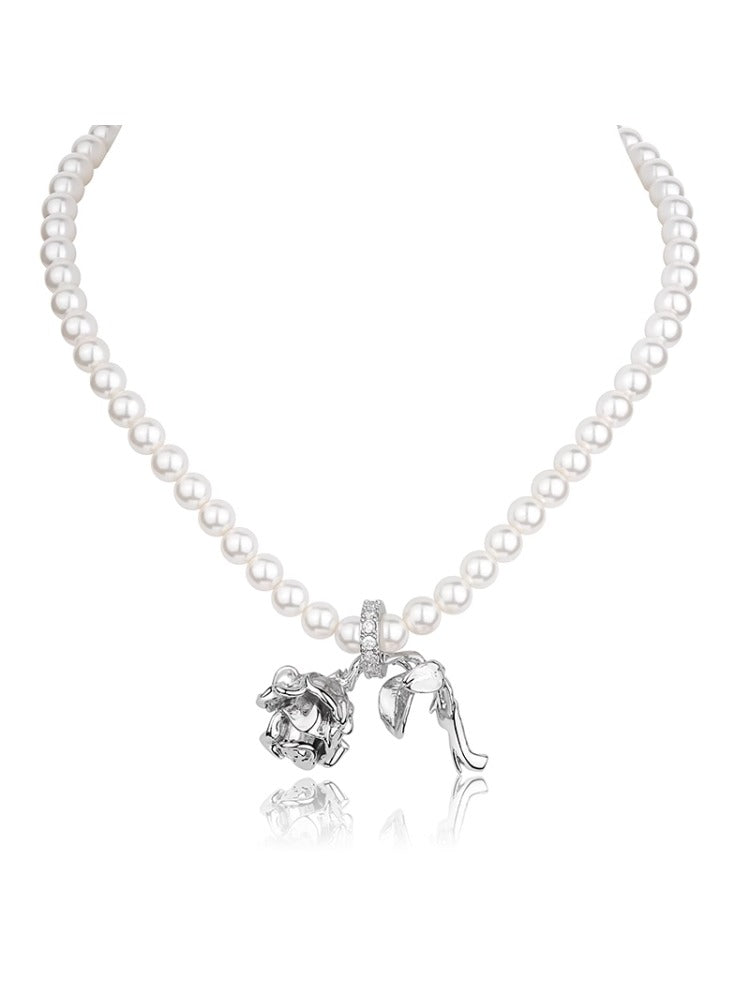 Vintage Rose Pearl Necklace - CHINASQUAD