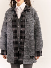 Plaid Patchwork Wool-Blend Coat - CHINASQUAD