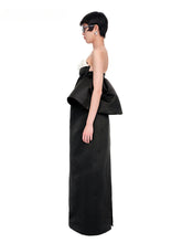 Black Floral Strapless Maxi Dress - CHINASQUAD