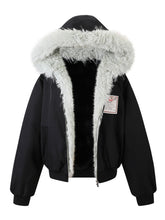 Eco-friendly Fur Splicing One-piece Coat - CHINASQUAD
