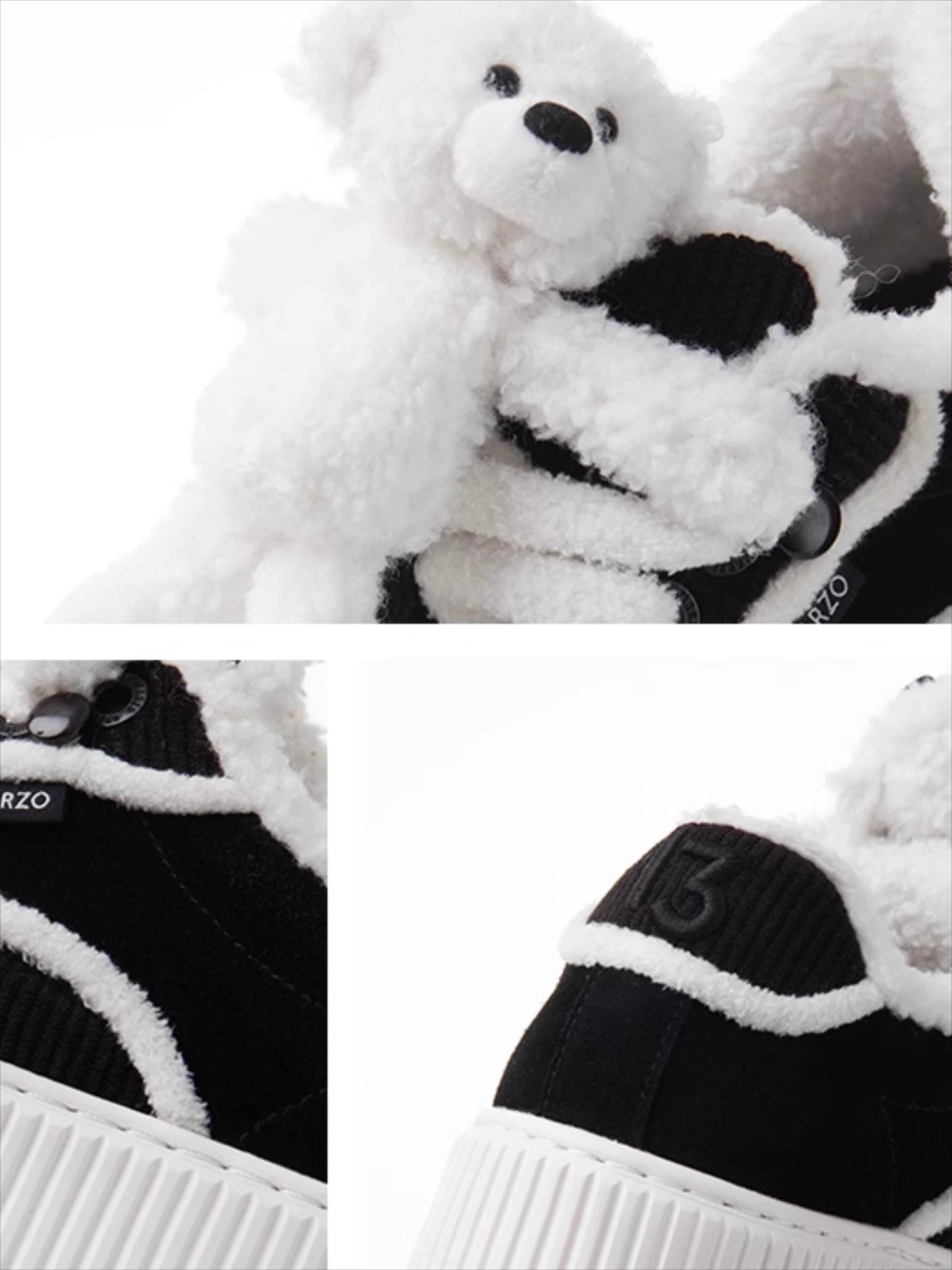 Teddy Fleece Platform Sneakers