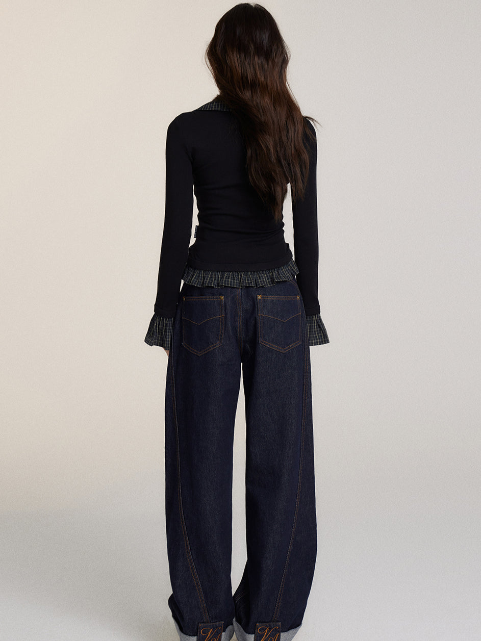 Faux Two-Piece Base Layer Long-Sleeve T-Shirt - CHINASQUAD