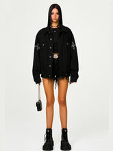 Vintage Black Washed Denim Jacket - CHINASQUAD