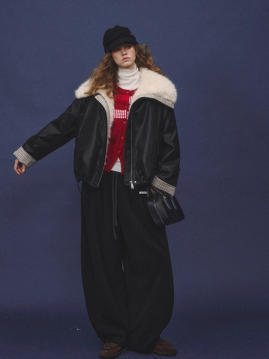 Vintage Fleece Curved-Leg Drawstring Pants