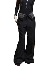 Polka Dot Contrast High-waist Suit Pants - CHINASQUAD