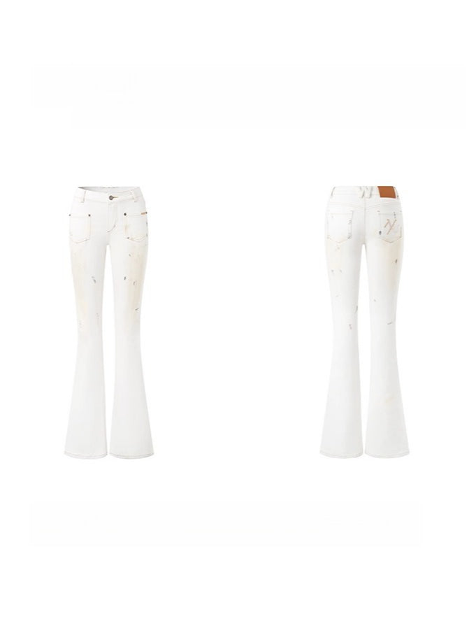 Polar Flare Stretch Denim Pants