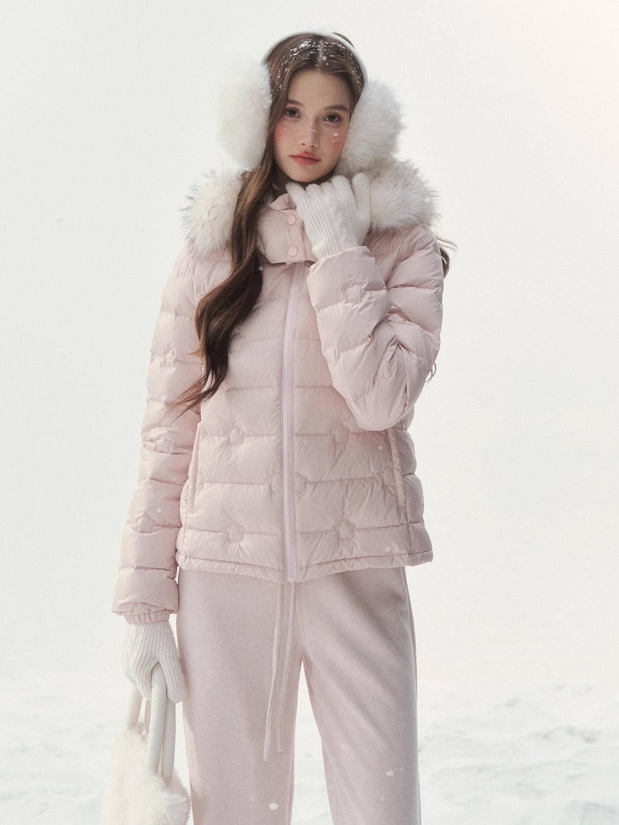 Embossed Sweet Dream Quilted Down Jacket