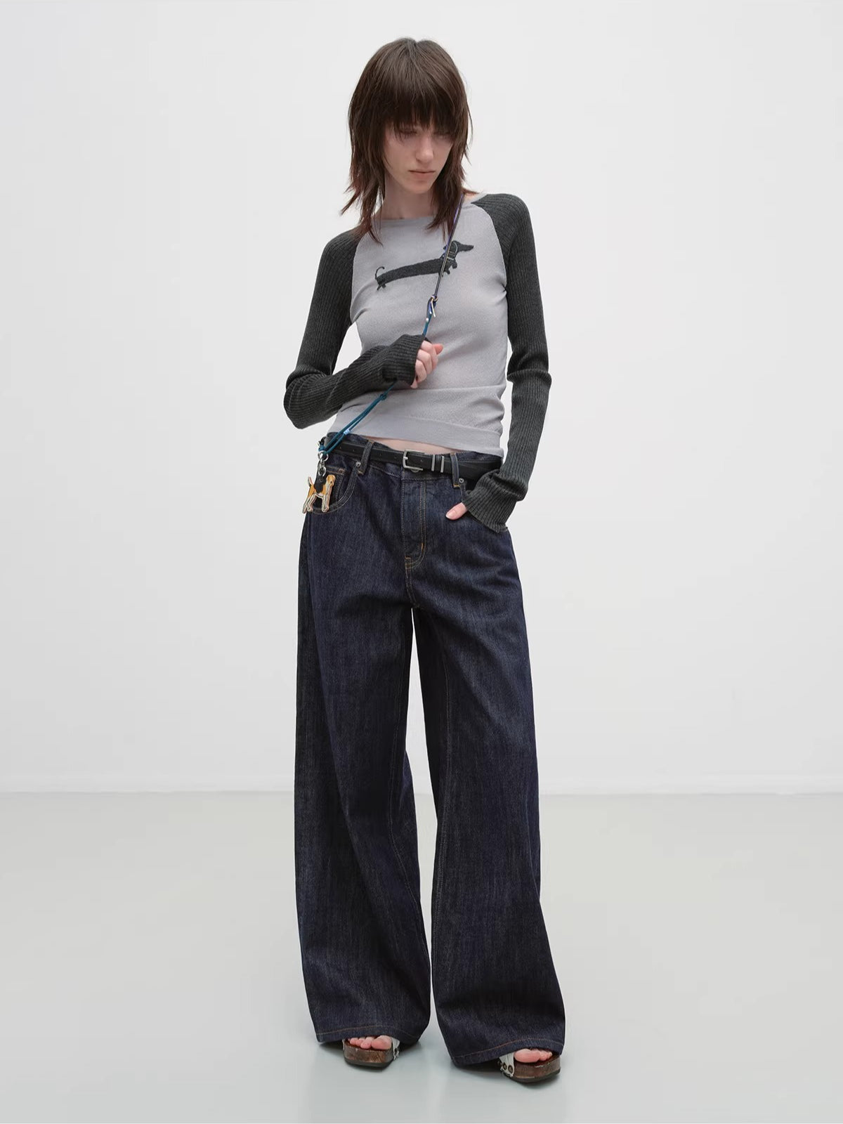 Dachshund Raglan Long-Sleeve Knit T-Shirt