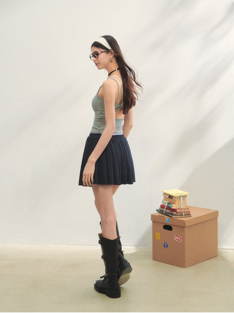 Fake Two-piece Padded Camisole Tank Top - CHINASQUAD