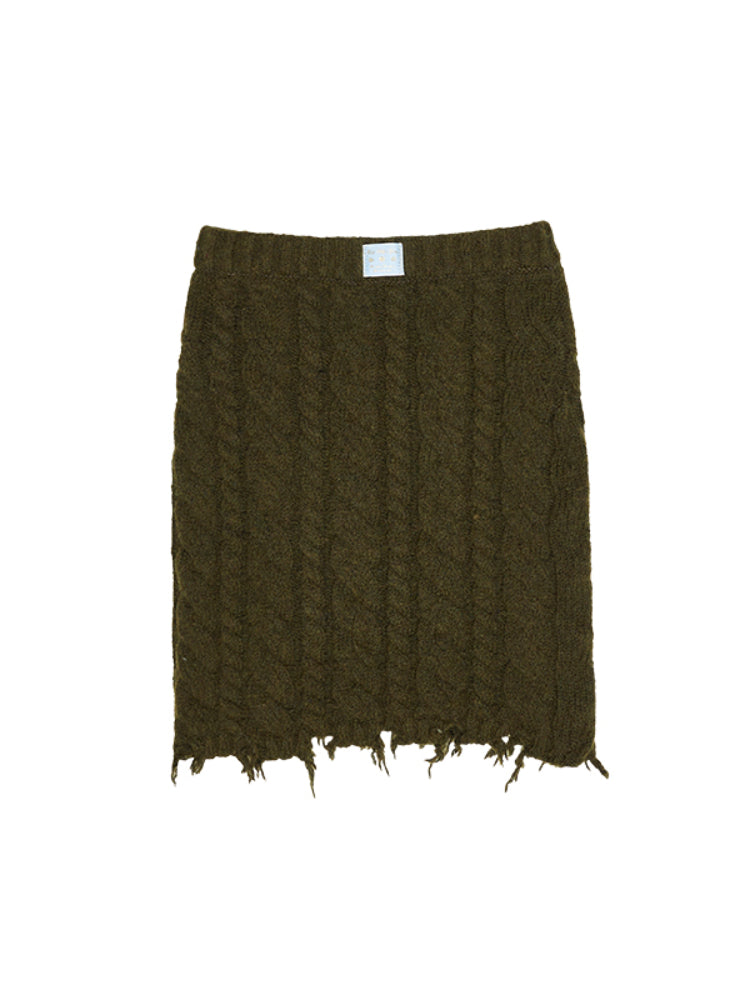 Cable Knit Cardigan & Skirt Set - CHINASQUAD