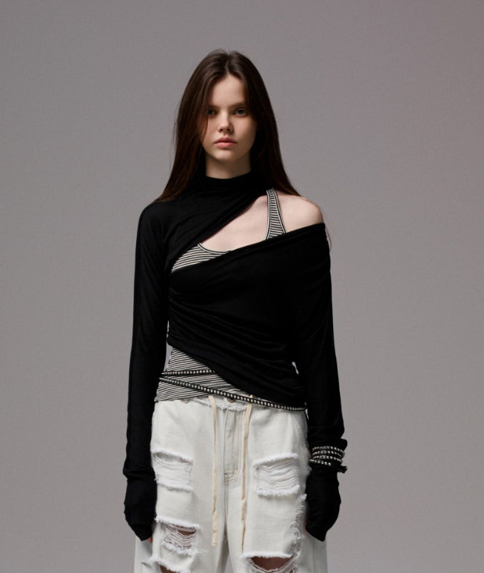 Tencel Wool Ruched T-Shirt - CHINASQUAD