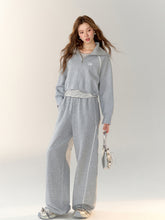 Two-Piece Embroidered Cropped Hoodie - CHINASQUAD