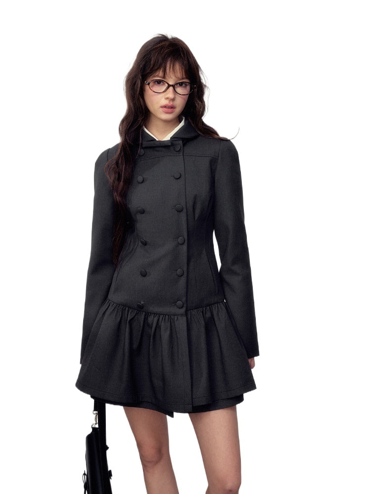 Peter Pan Collar Blazer Dress - CHINASQUAD