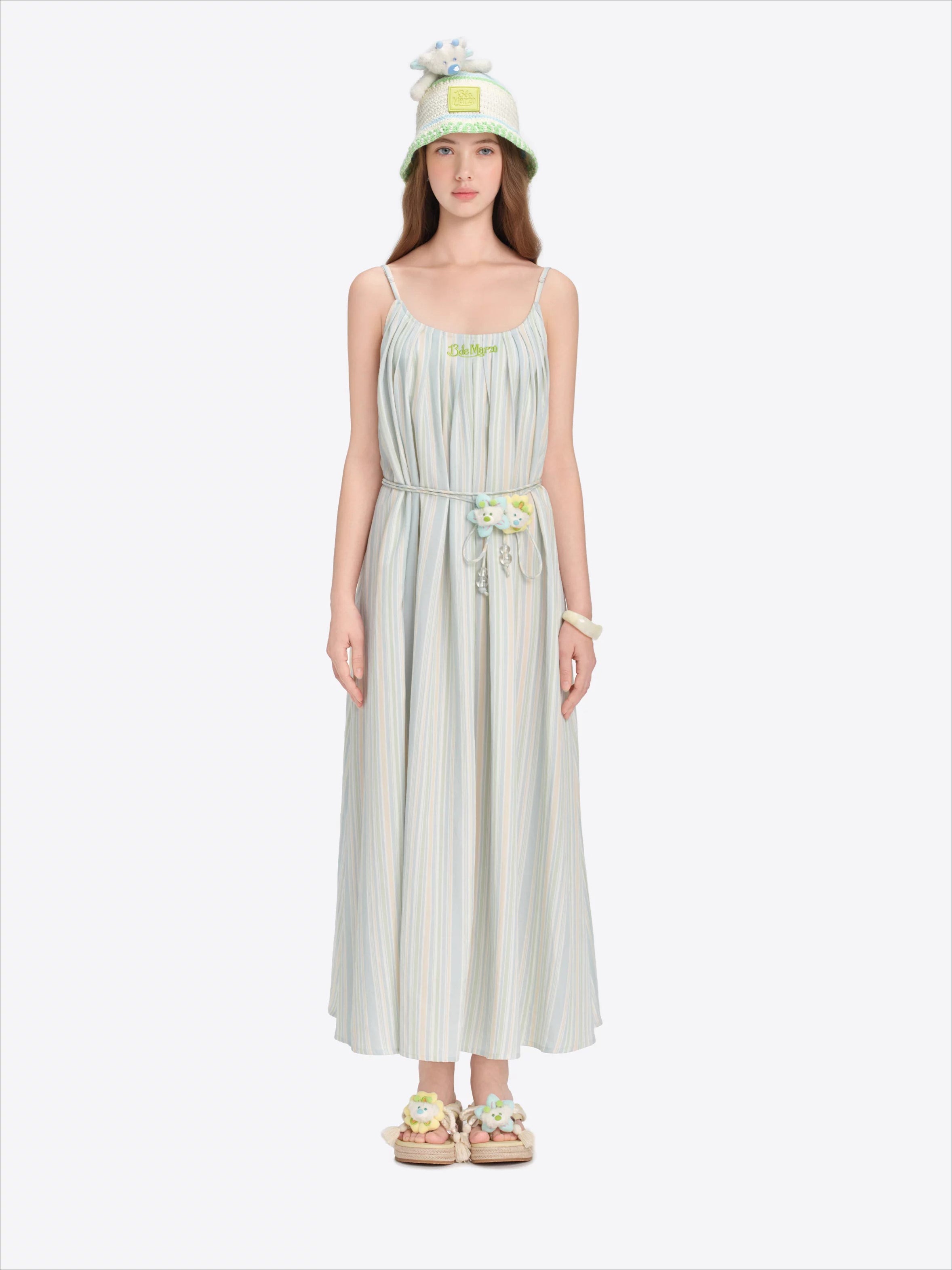Floral Doll Strap Maxi Dress
