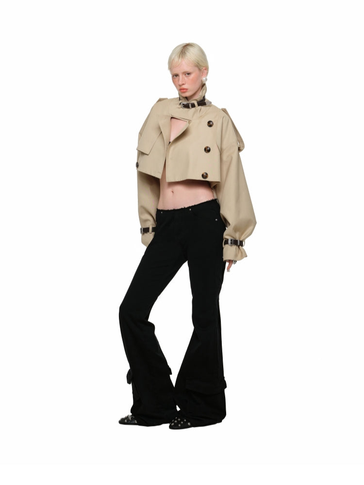 Rhinestone Flared Pants - CHINASQUAD