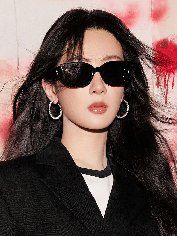 Logo Detail Cat-eye FrameCat-eye Frame Sunglasses - CHINASQUAD