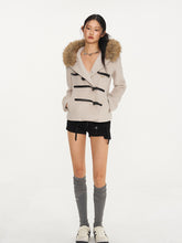 Black & Oatmeal Wool Toggle Coat - CHINASQUAD