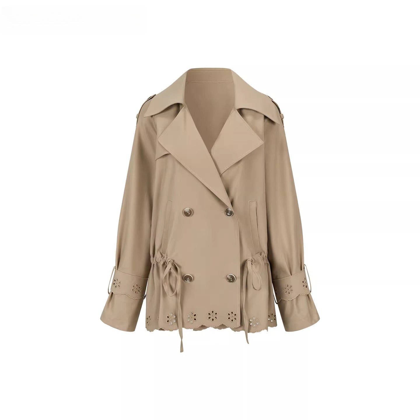 Embroidered Drawstring Jacket