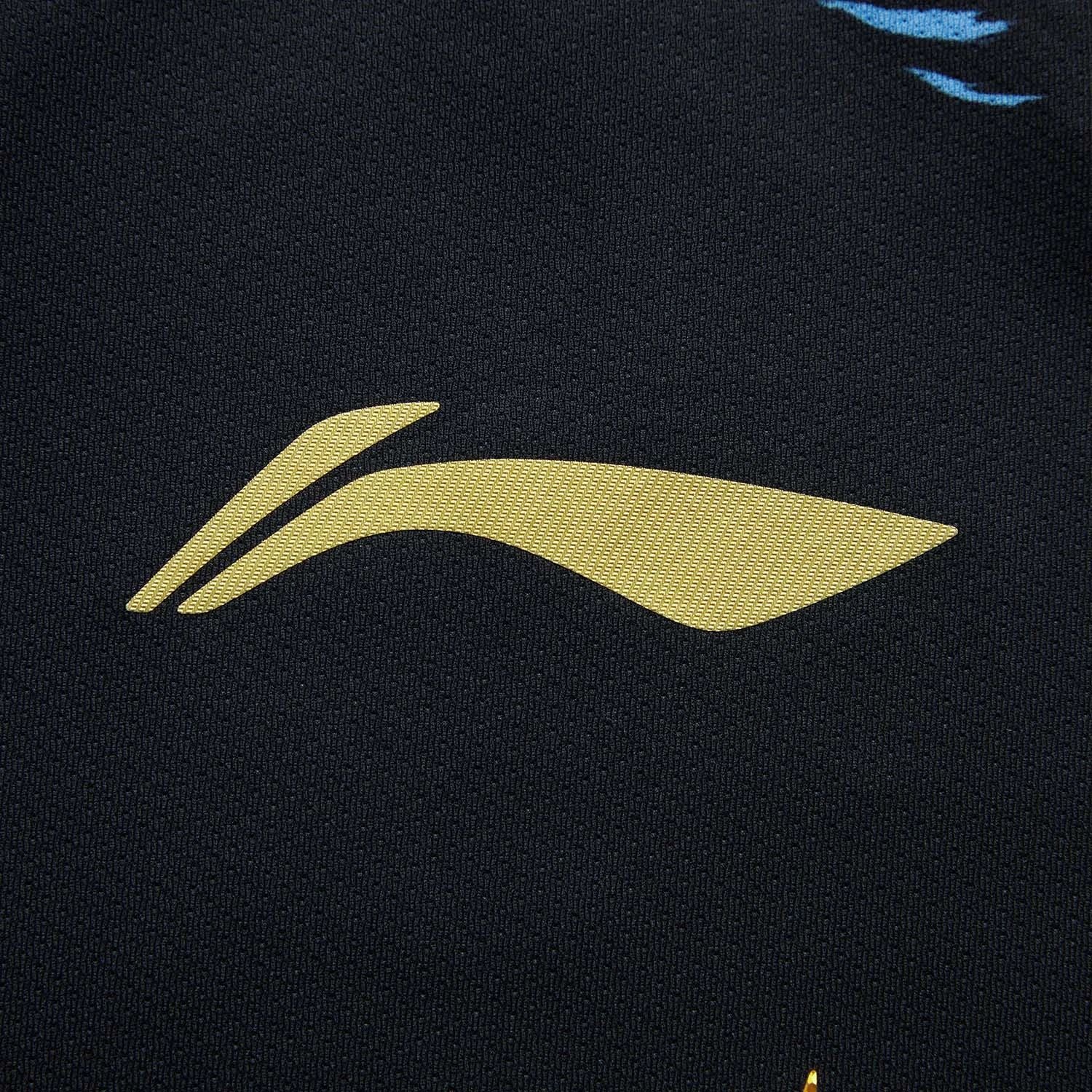 Li-Ning Black Ping Pong Series Quick-Dry Sports T-Shirt - China Team 2024 Paris Olympics Ping Pong Uniform - CHINASQUAD