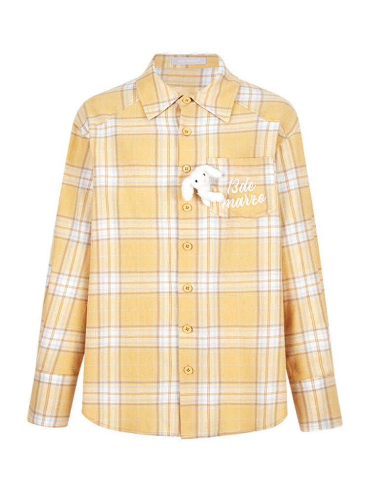 Plaid Pocket Companion Long-Sleeve Shirt Jacket - CHINASQUAD