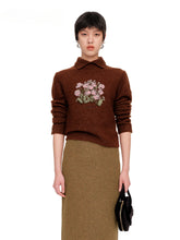Gray & Brown Embroidered Knit Turtlenecks - CHINASQUAD