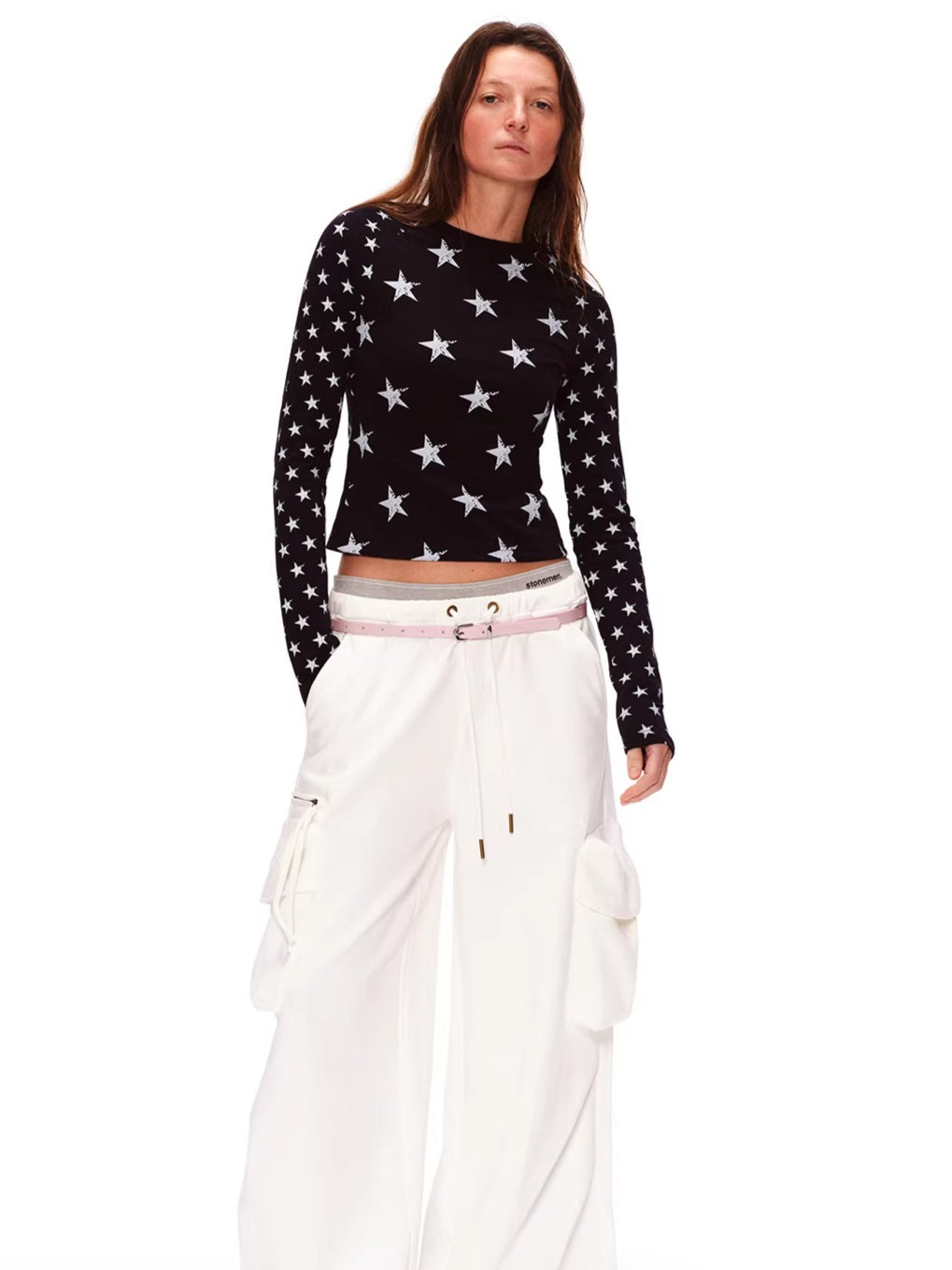 Vintage Distressed Raglan Long Sleeve T-Shirt