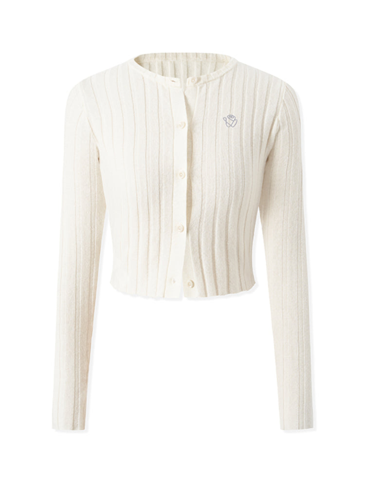 Cashmere Crew-neck Cardigan - CHINASQUAD