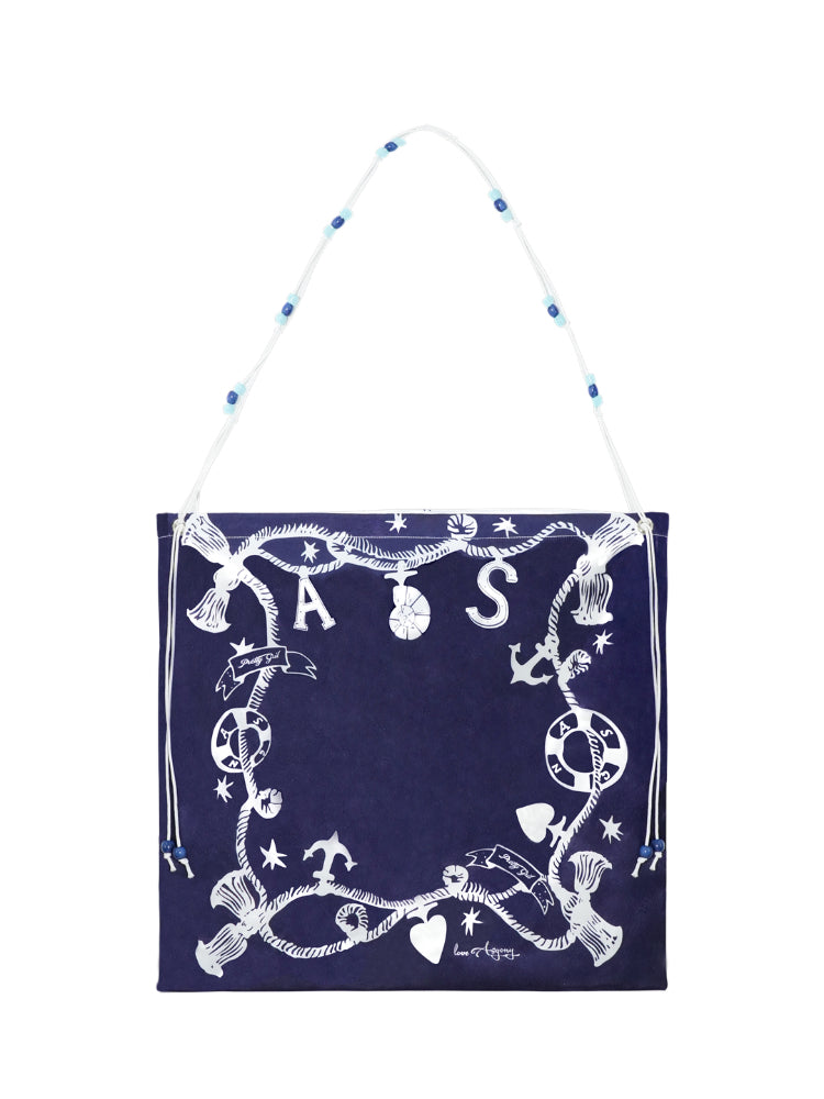 Beaded Print One-Shoulder Bag - CHINASQUAD