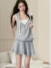 Gray Sleeveless Hooded Dress - CHINASQUAD