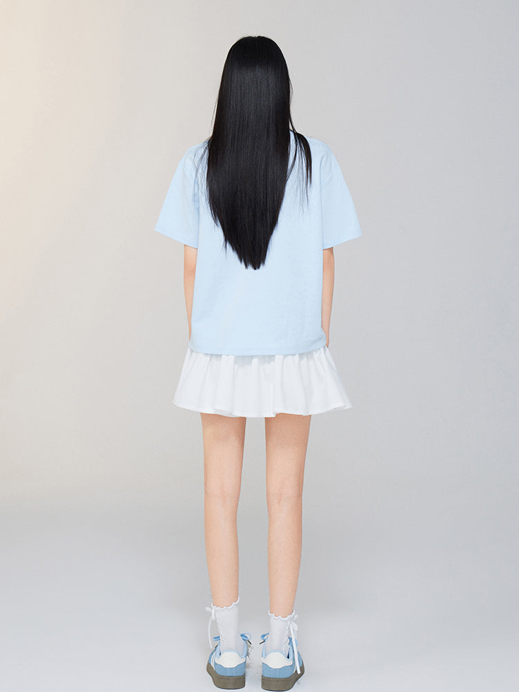 High - waist A - line Slimming Puff Skirt