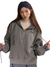 American College Style Plaid Hoodie - CHINASQUAD