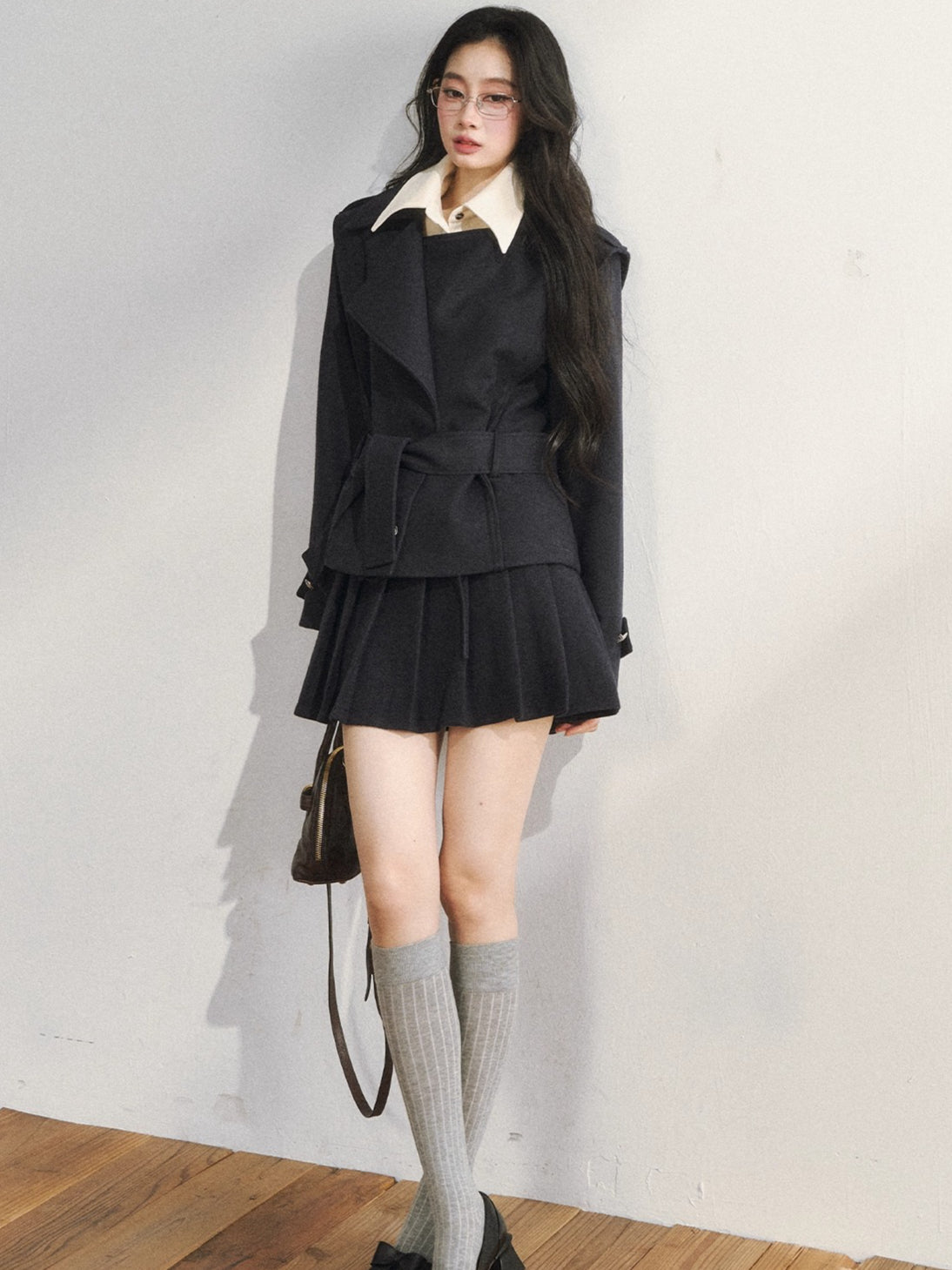 Vintage-Inspired Quilted Blazer & Skirt Set