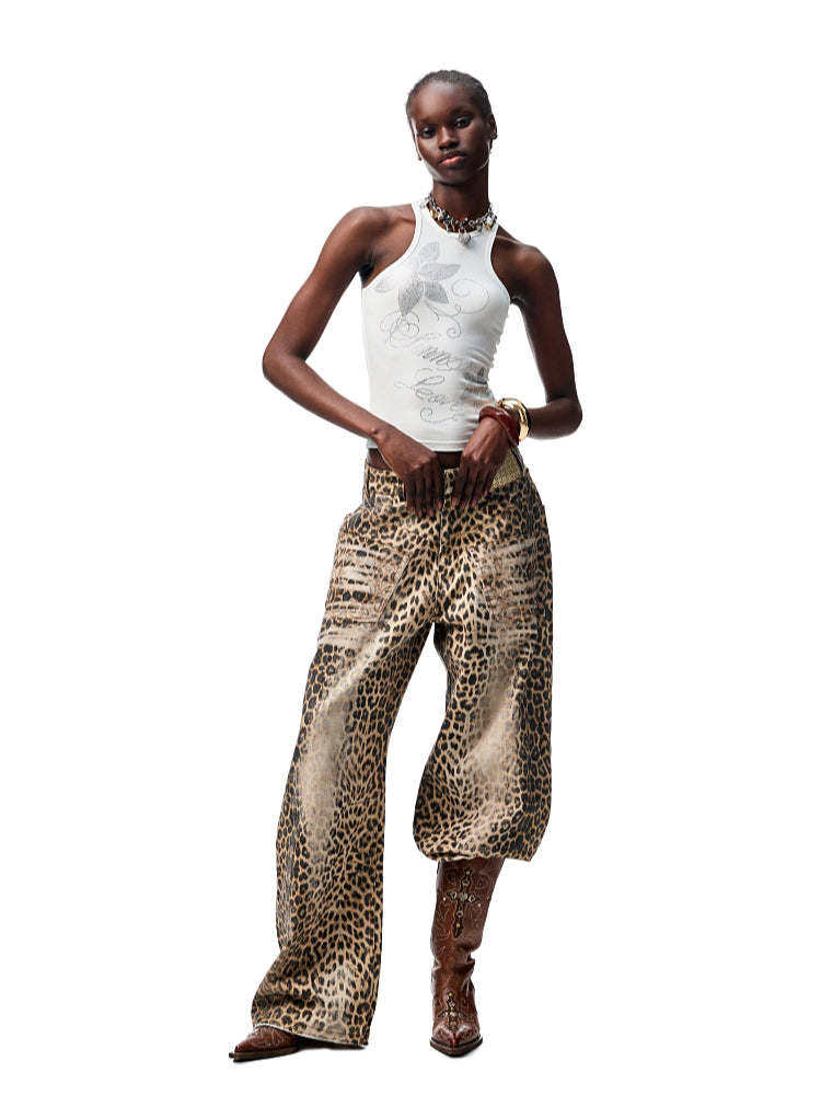 Floral Austrian Rhinestone I-shaped Vest - CHINASQUAD