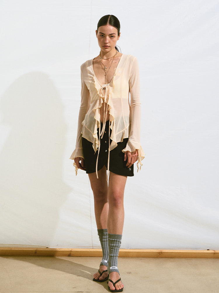 Embroidered Gradient Rhinestone Casual Pants - CHINASQUAD