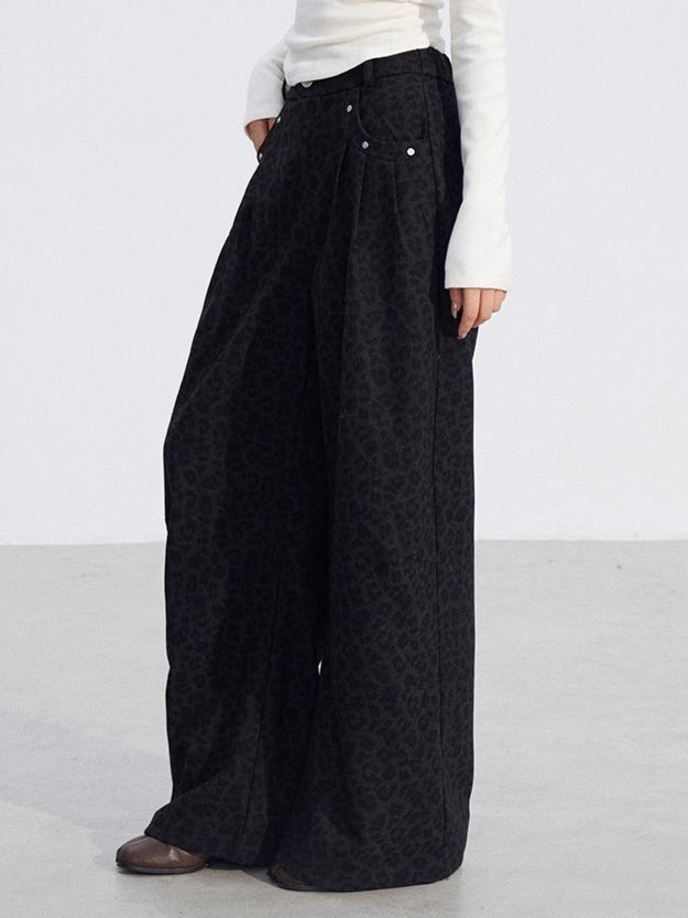 Wool-Blend Wide-Leg Trousers