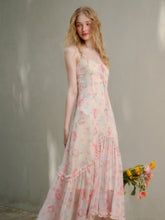 Flower-pattern Flowing Dress - CHINASQUAD