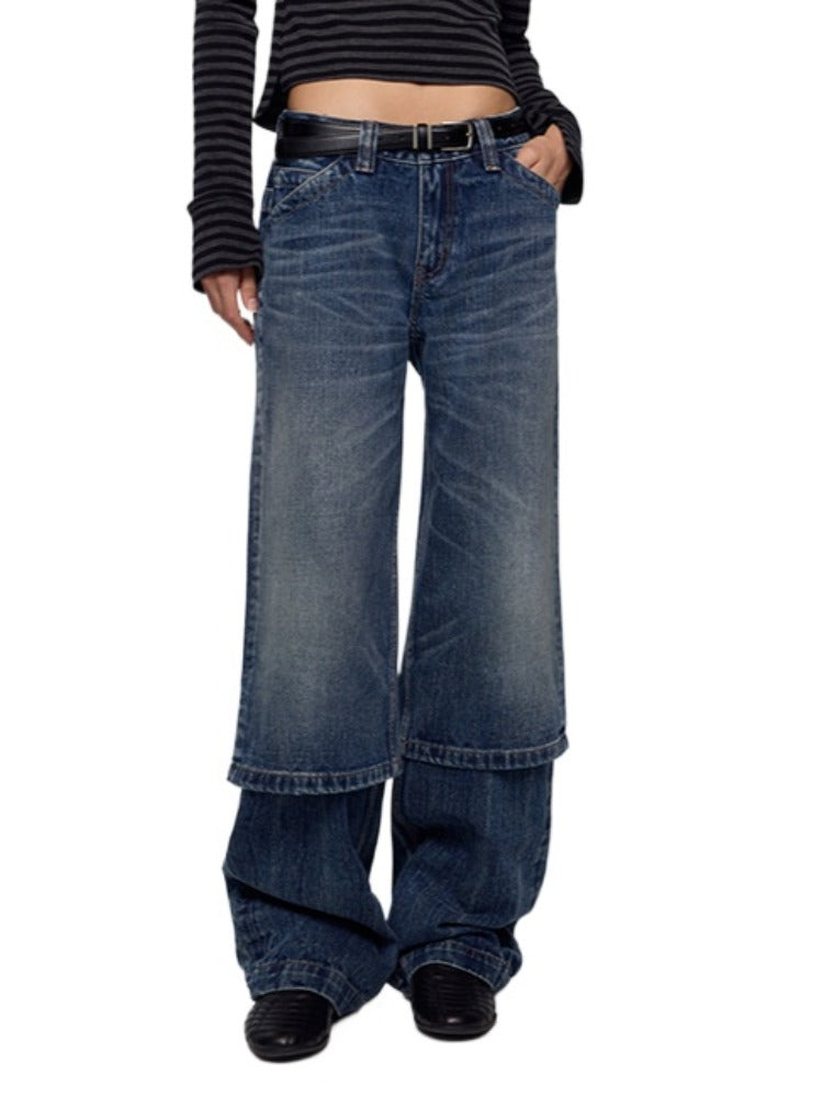 Removable Leg Design Wide-Leg Pants - CHINASQUAD